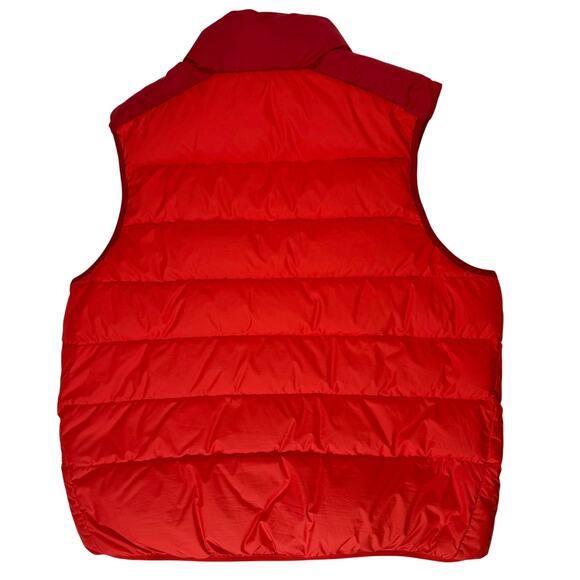 Nike Red Puffer Vest Men’s XXL Quilted Zip Front Logo Athletic Outerwear - Picture 4 of 9